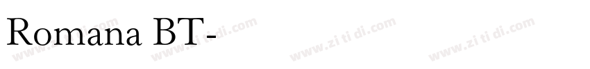 Romana BT字体转换